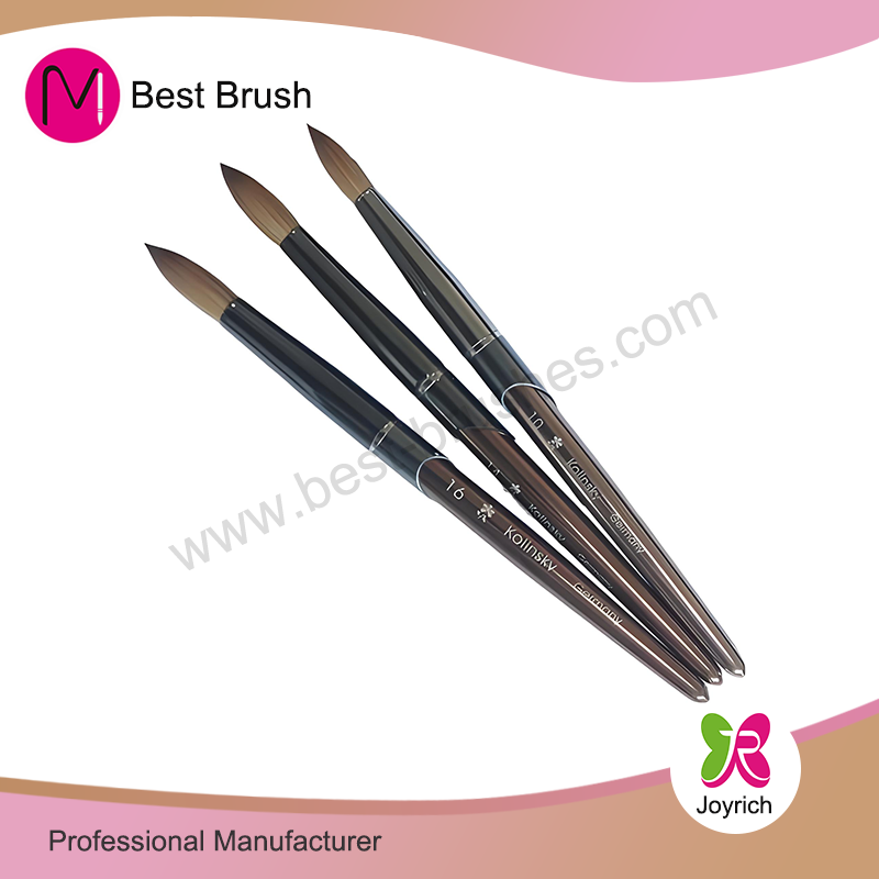 Brosse à ongles en acrylique Kolinsky Coffee Metal