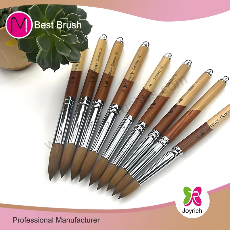 Couronne 100% brosse à ongles en acrylique kolinsky