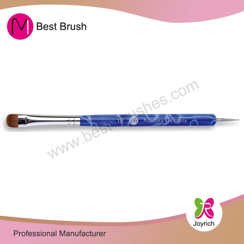 Brosse à ongles française Kolinsky bleu foncé