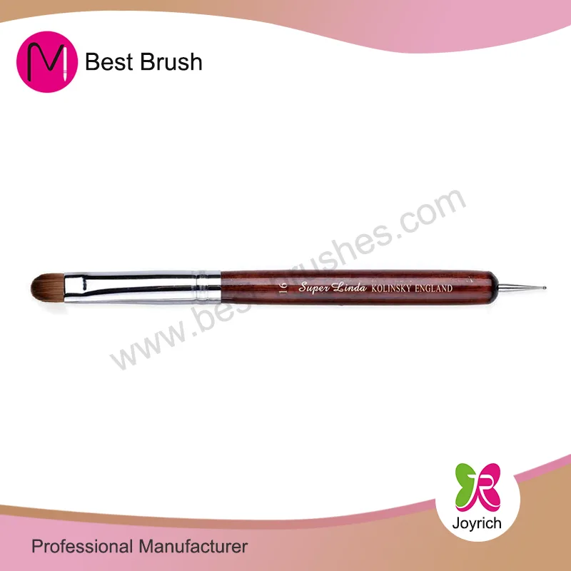 Brosse à ongles française Kolinsky en bois rouge