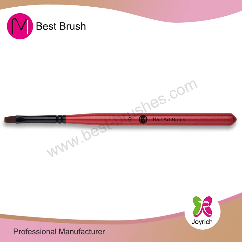 Brosse à ongles en gel de cheveux en bois rouge peinture en nylon